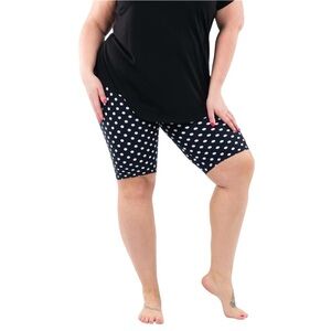 Sweet Legs Black and White Polka Dot Biker Shorts